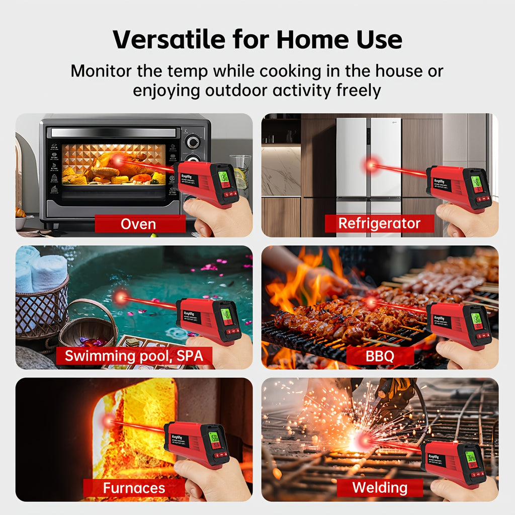 Infrared Thermometer Gun, Non-Contact Surface Thermometer Gun for Pizza Cooking, Ovens, Grills, Frying And Repair(Non-Human)