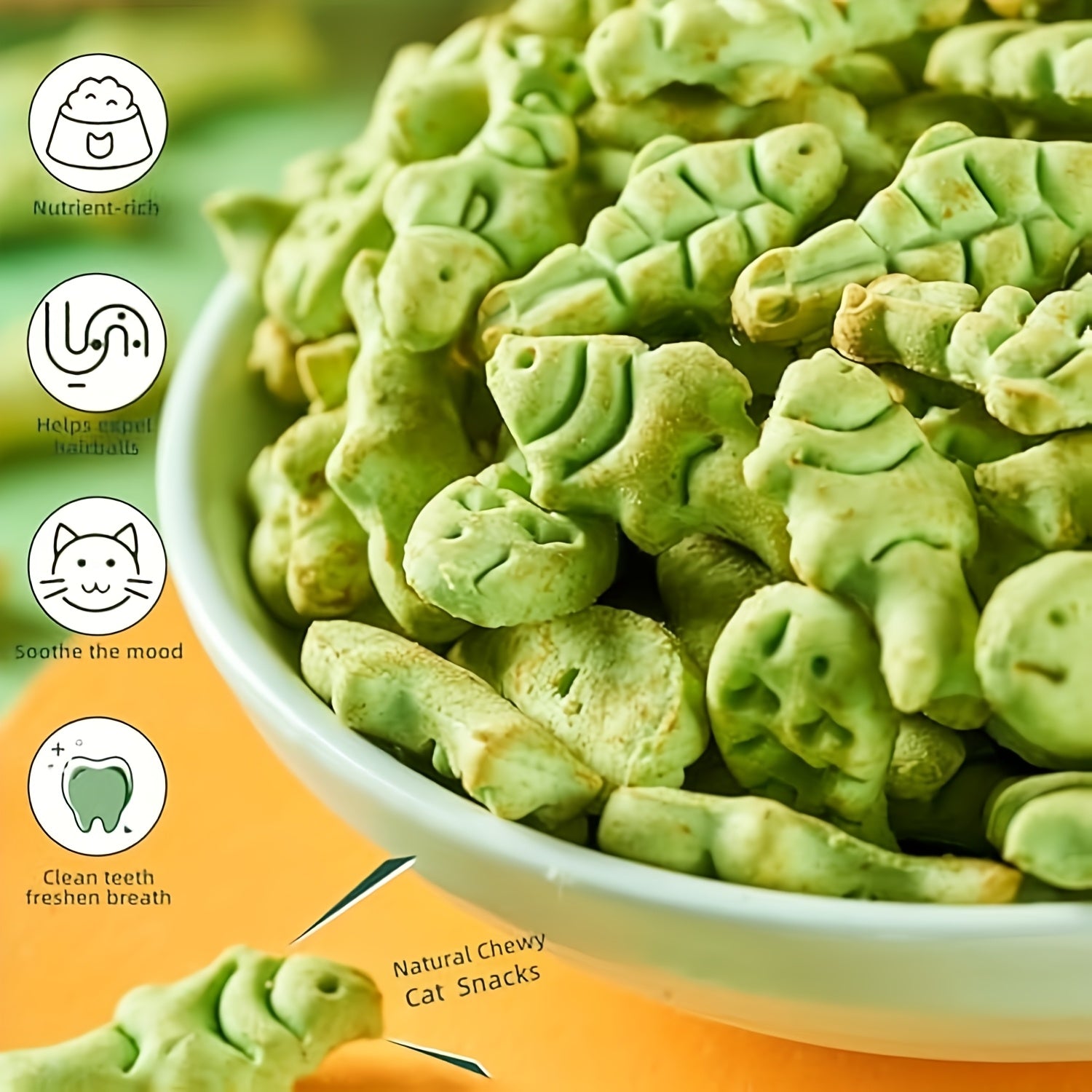 Cookies for Cats, Snacks for Felines, Nutritious Treats Aimed at Managing Hairballs, Aiding Digestion, And Alleviating Stress