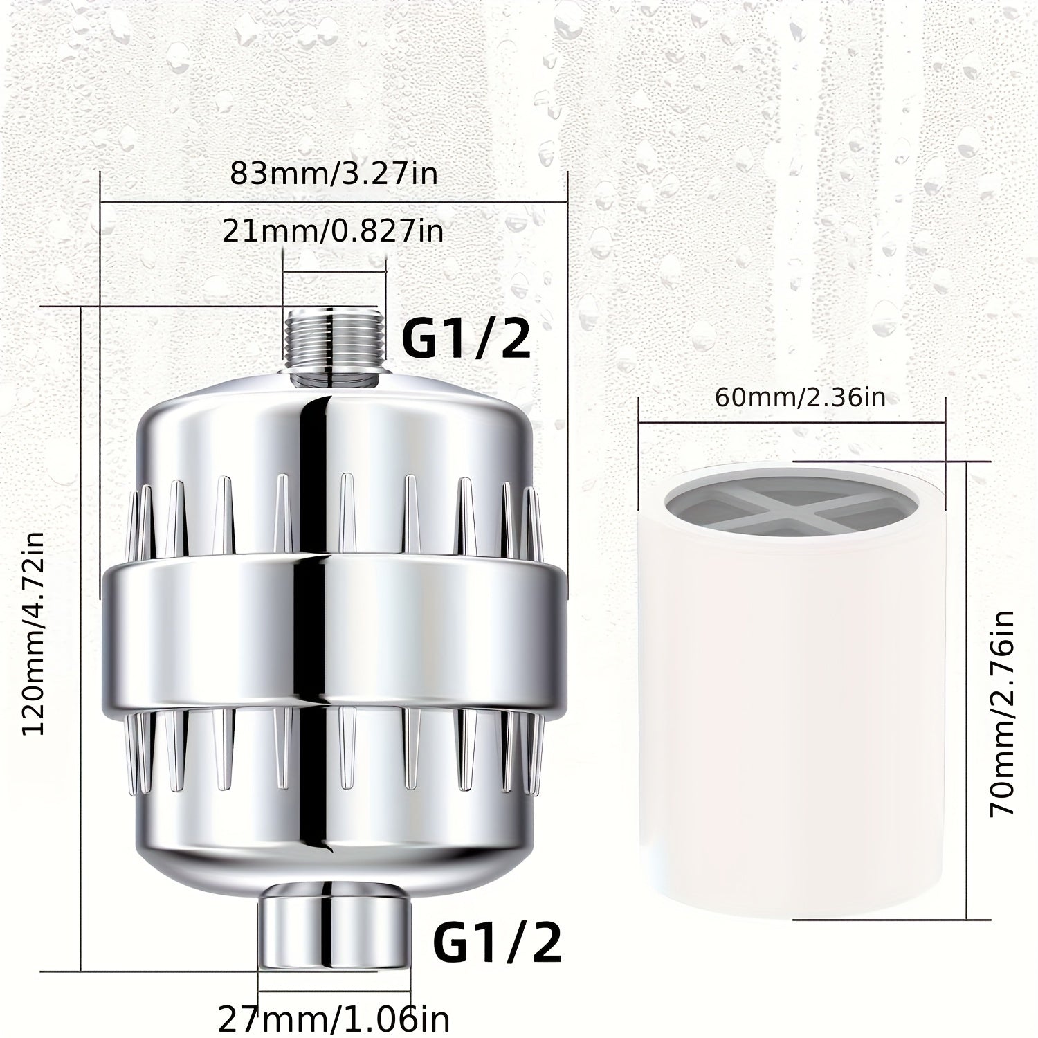 30/35-Stage Shower Water Filter] 30-Stage High-Performance Shower Filter, Showerhead Filter with Cartridges - Hard Water Purifier