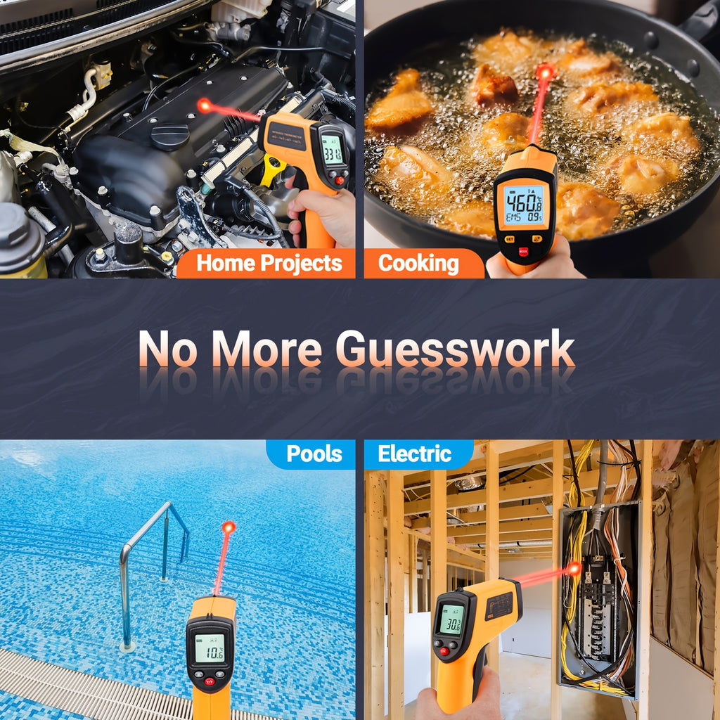 Infrared Thermometer Gun, Non-Contact Surface Thermometer Gun for Pizza Cooking, Ovens, Grills, Frying And Repair(Non-Human)