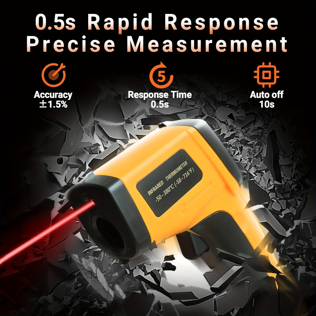 Infrared Thermometer Gun, Non-Contact Surface Thermometer Gun for Pizza Cooking, Ovens, Grills, Frying And Repair(Non-Human)