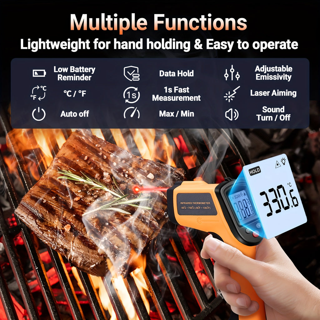 Infrared Thermometer Gun, Non-Contact Surface Thermometer Gun for Pizza Cooking, Ovens, Grills, Frying And Repair(Non-Human)