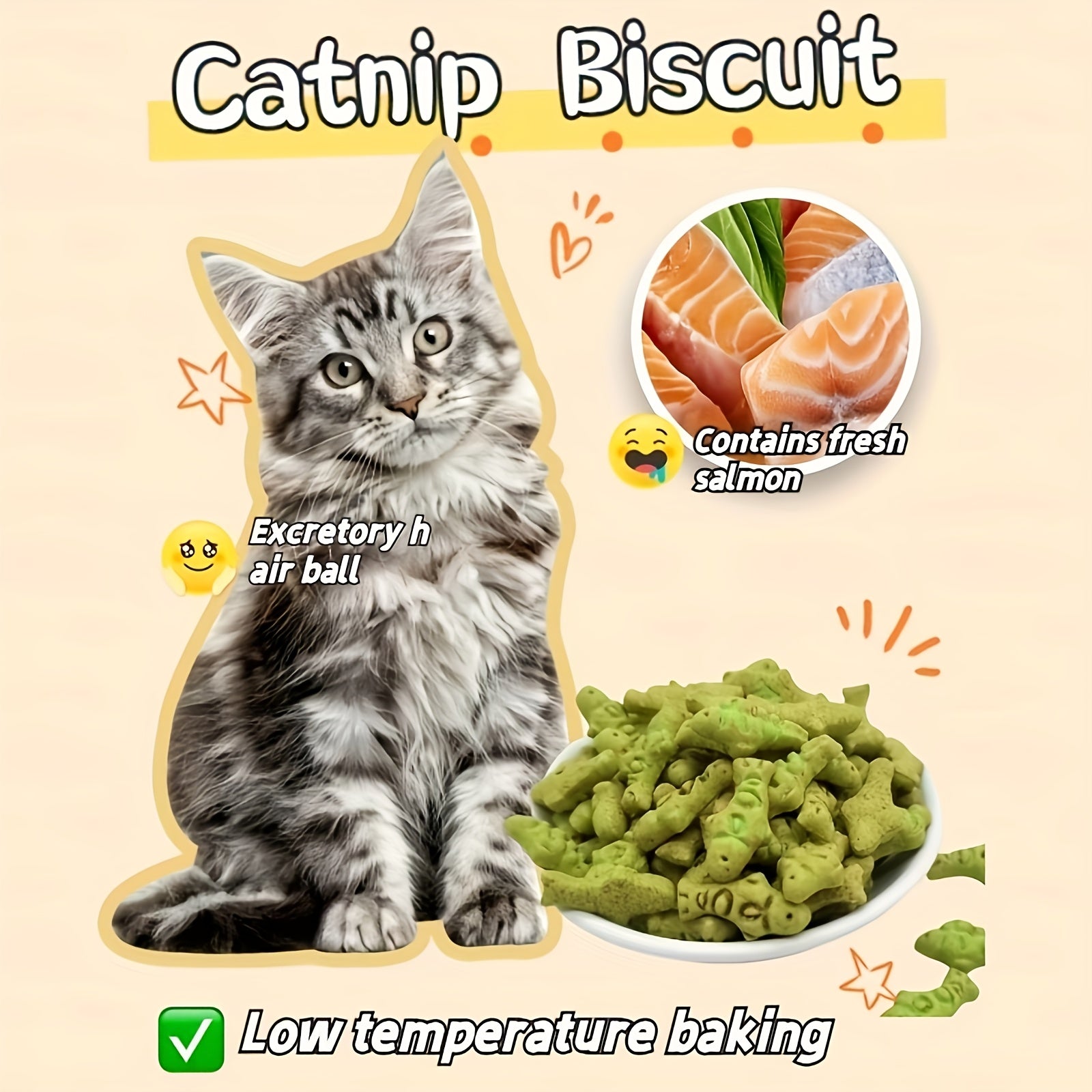 Cookies for Cats, Snacks for Felines, Nutritious Treats Aimed at Managing Hairballs, Aiding Digestion, And Alleviating Stress