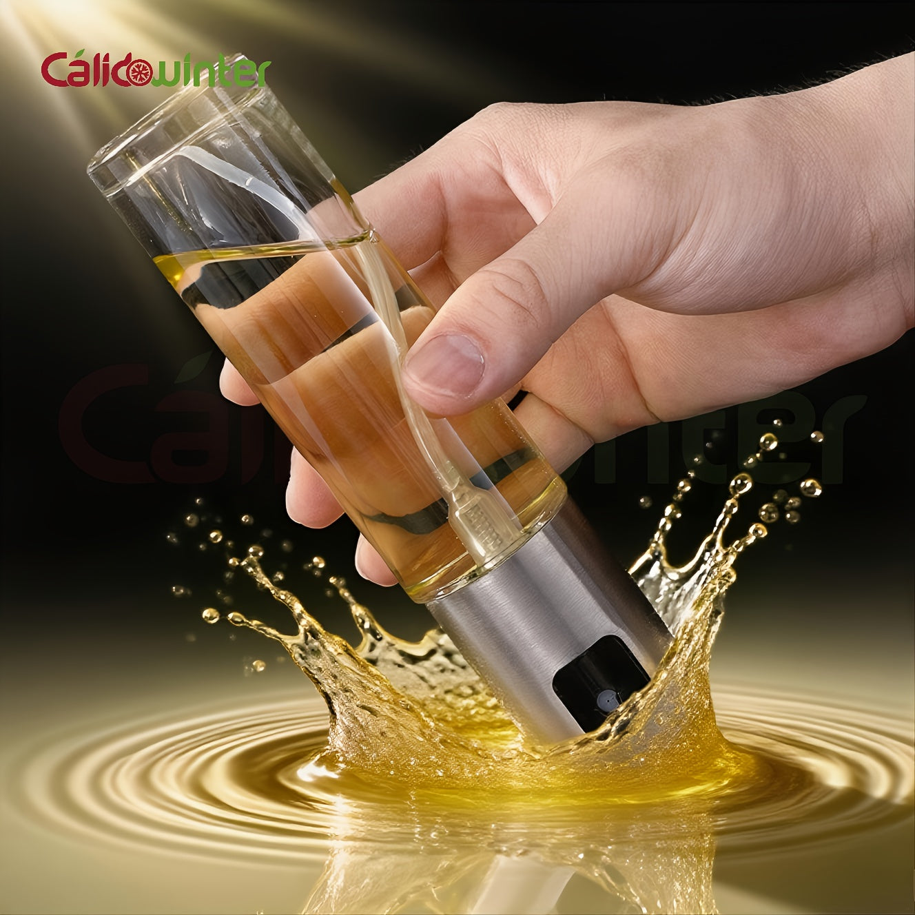 304 Stainless Steel Press-Type Glass Oil Sprayer, a Kitchen Tool That Features a High-Pressure Spray Bottle. This Portable Oil Container Is Essential for Cooking