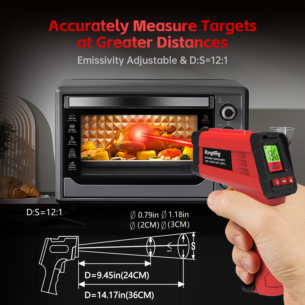 Infrared Thermometer Gun, Non-Contact Surface Thermometer Gun for Pizza Cooking, Ovens, Grills, Frying And Repair(Non-Human)