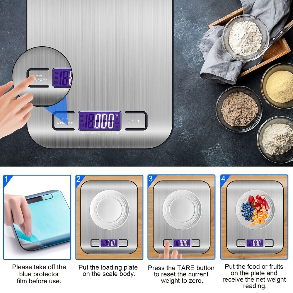 Digital Food Scale, 22lb Kitchen Scales Grams & Ounces For Weight Loss, Cooking
